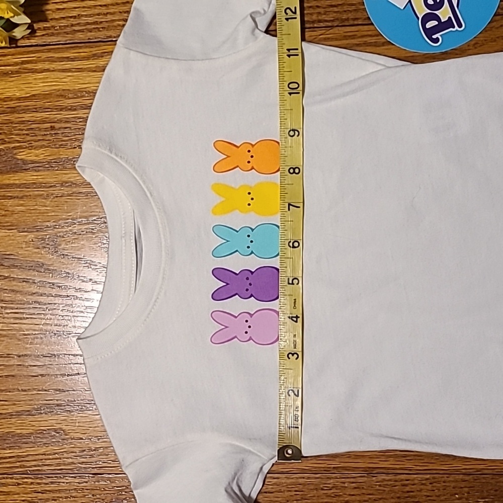 Peeps NWT White Kids T-Shirt with Colorful Bunny Print - 18 Months - Picture 8 of 9
